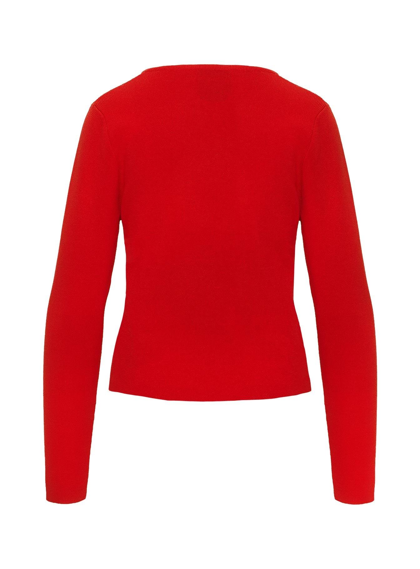 Old Burlington Knit Cardigan Red Product Image