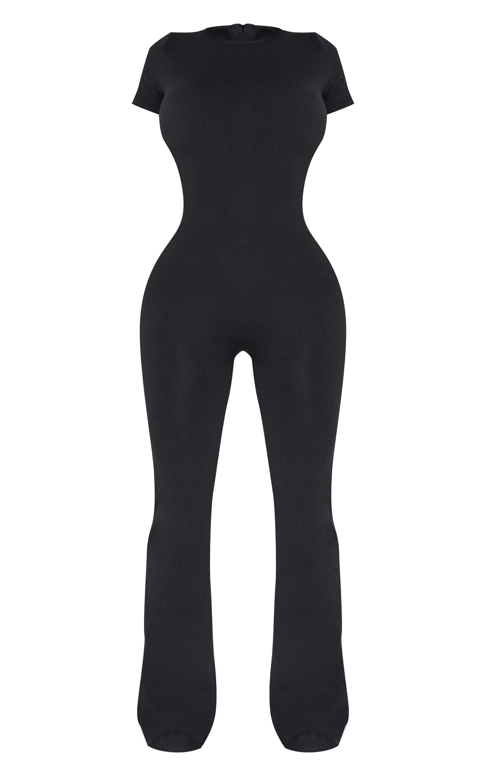 Shape Black Sculpted Short Sleeve Jumpsuit Product Image