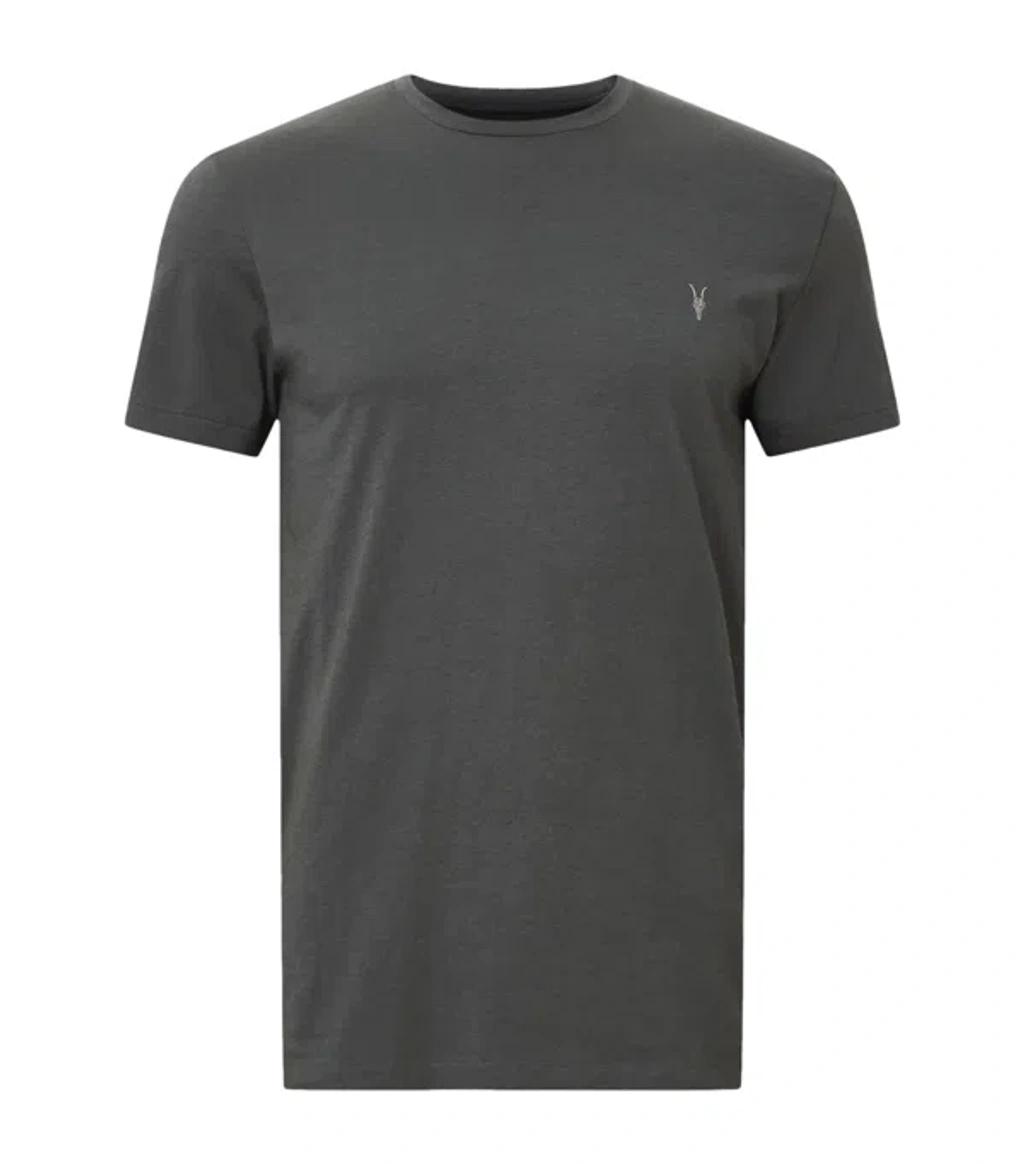 ALLSAINTS Brace Brushed Cotton Crew Neck T-shirt In Carter Grey Product Image