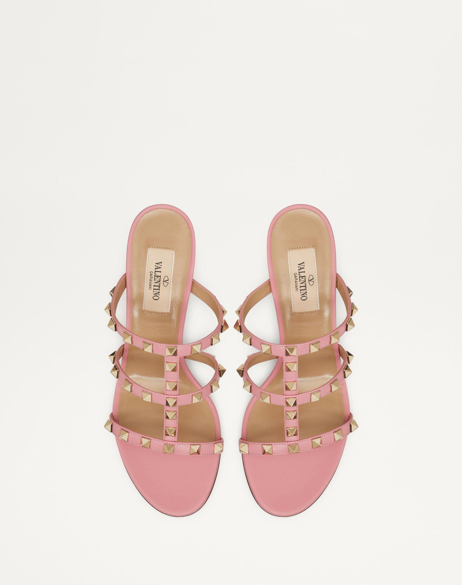 Rockstud Calfskin Leather Slide Sandal 60 Mm Product Image