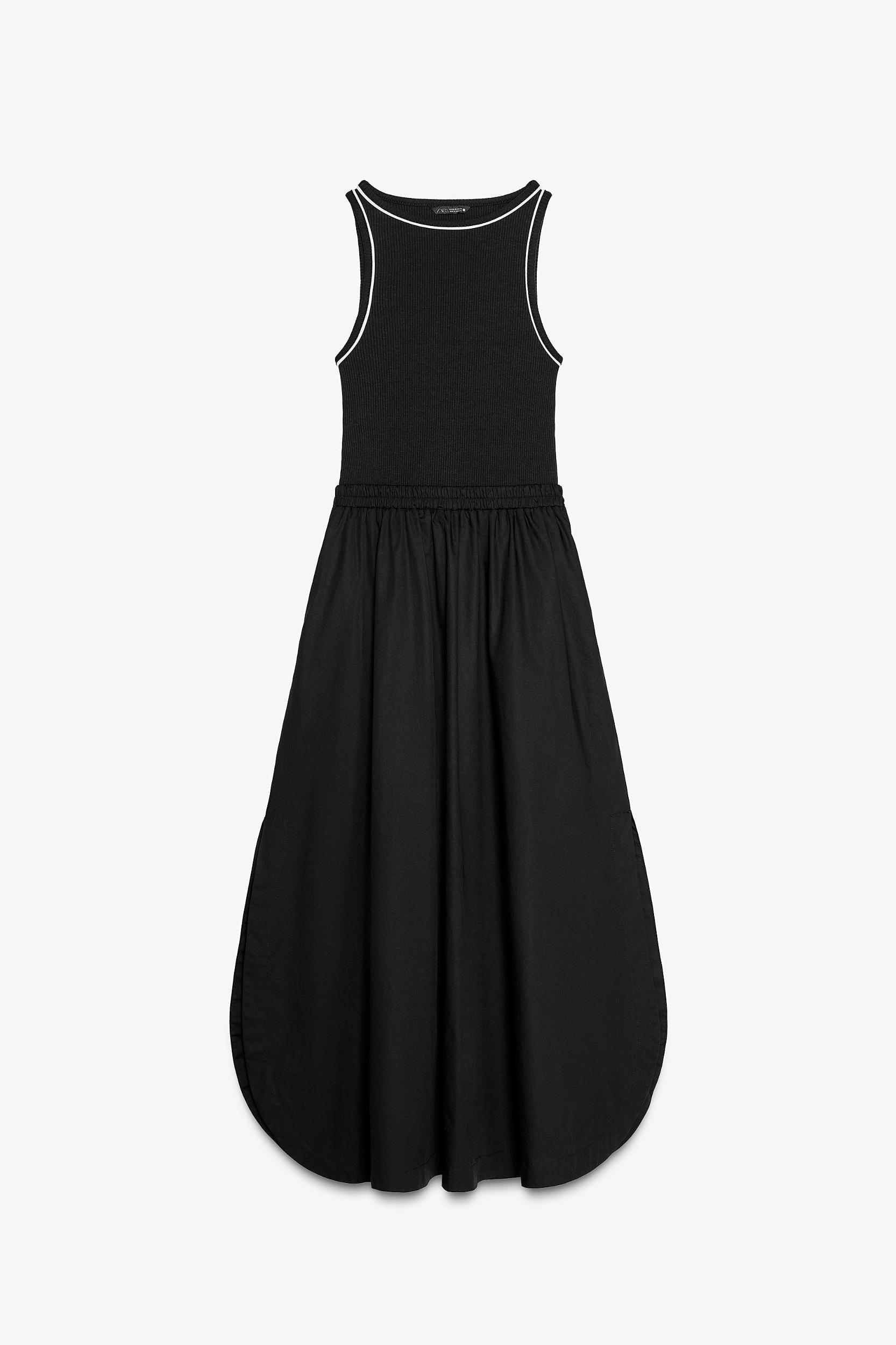 CONTRASTING MIDI DRESS Product Image