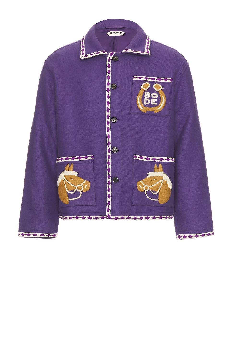 Bronco Applique Jacket in Purple Product Image