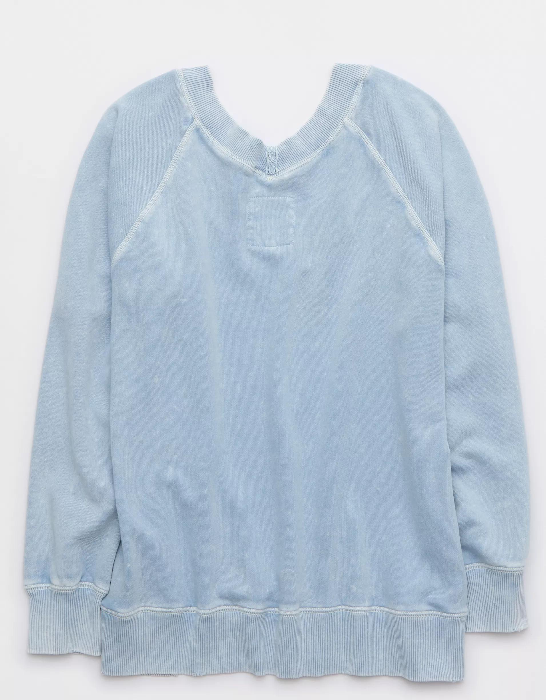 Aerie Downtime V-Neck Sweatshirt Product Image