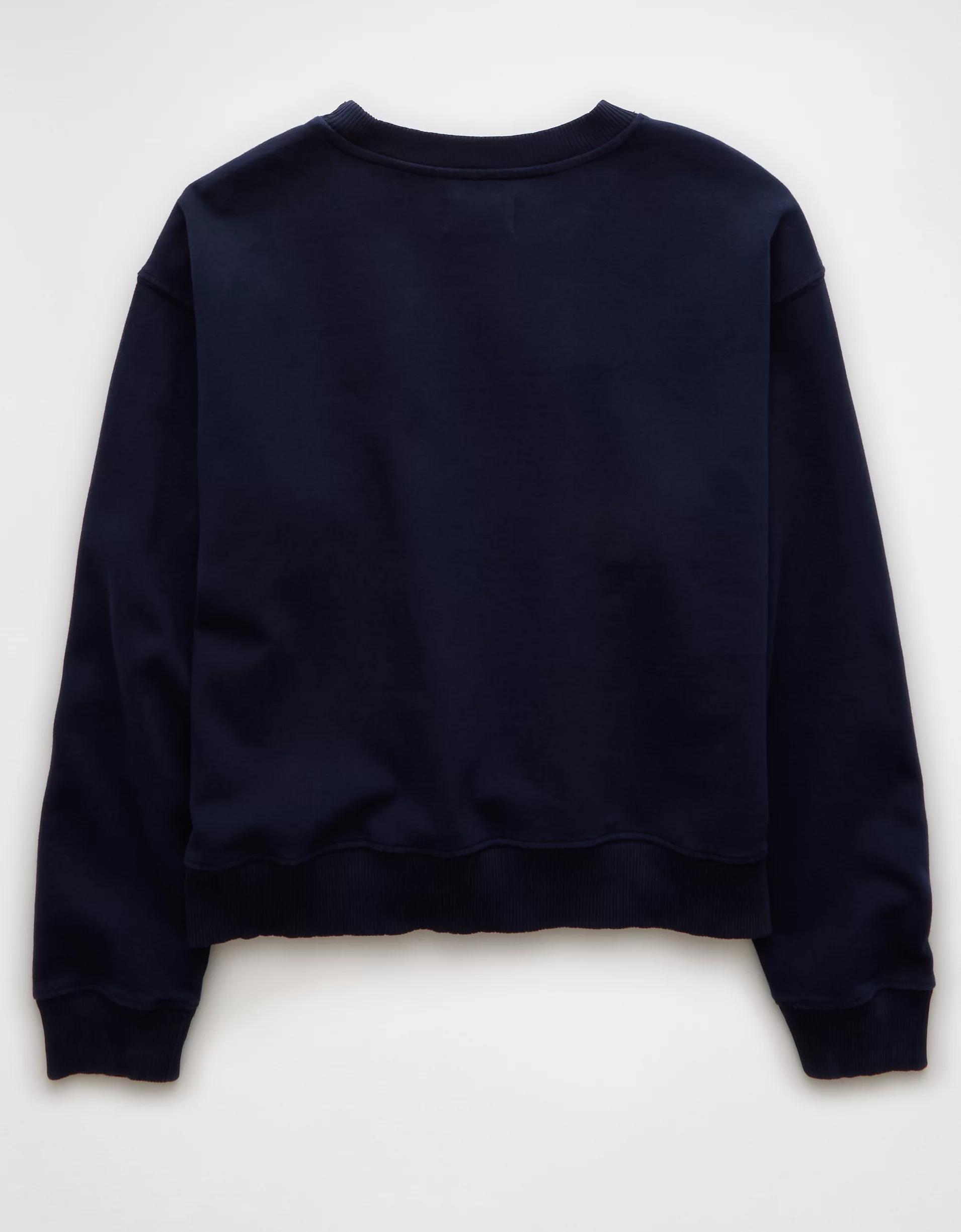 AE Button Shoulder Sweatshirt Product Image