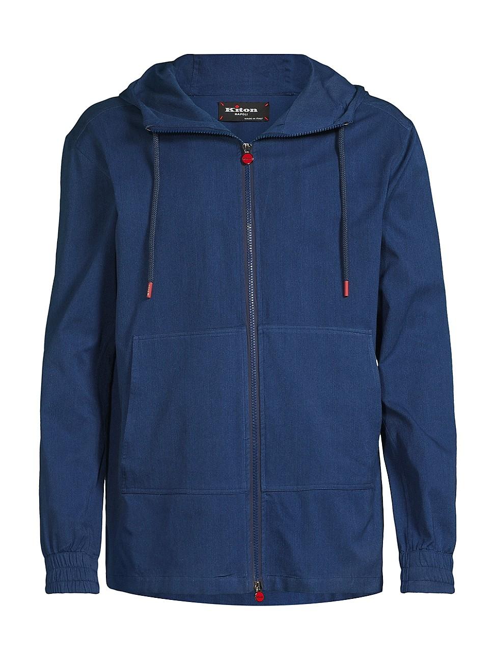 Mens Chambray Zip-Front Hoodie Product Image