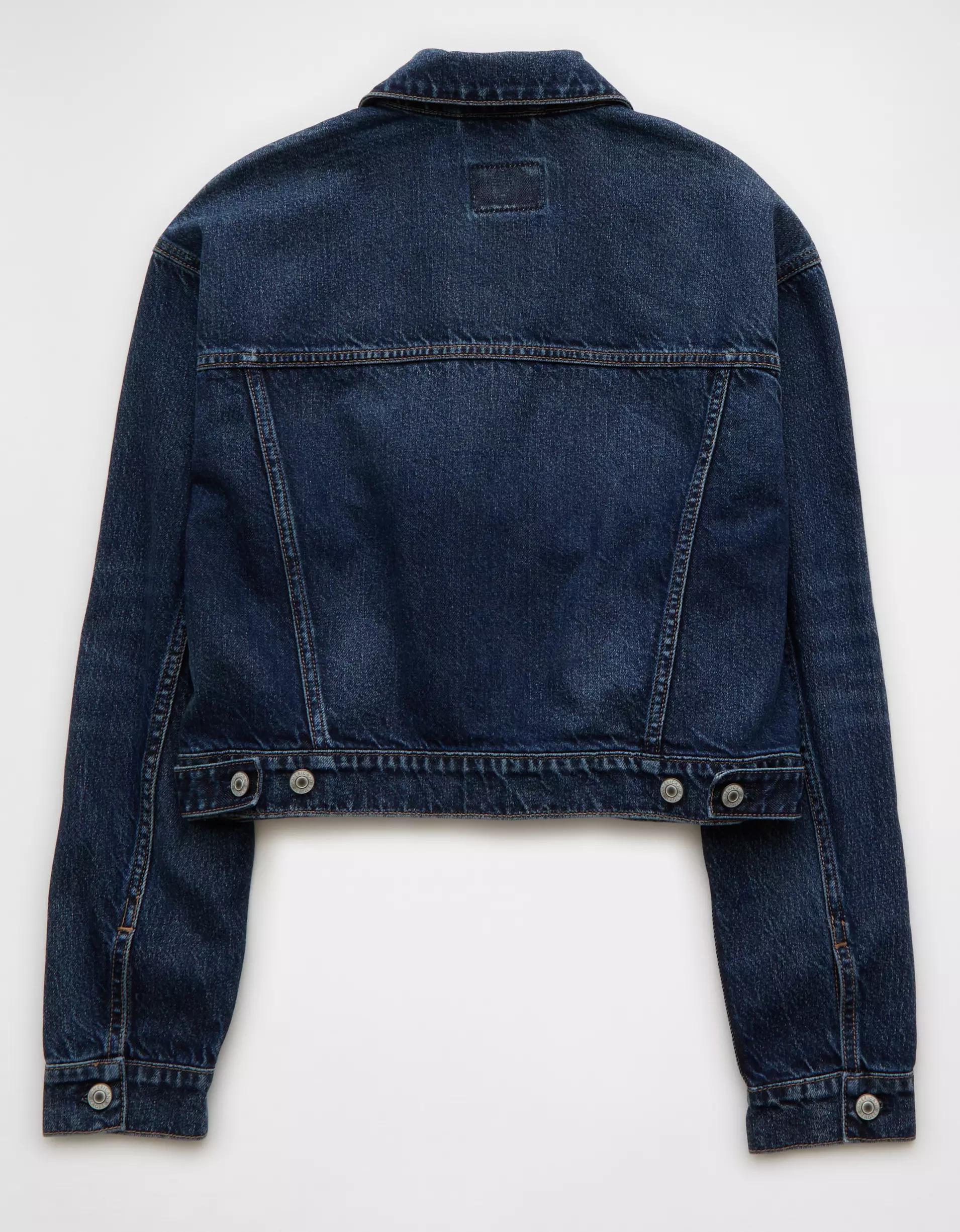 AE Cropped Vintage Denim Jacket Product Image