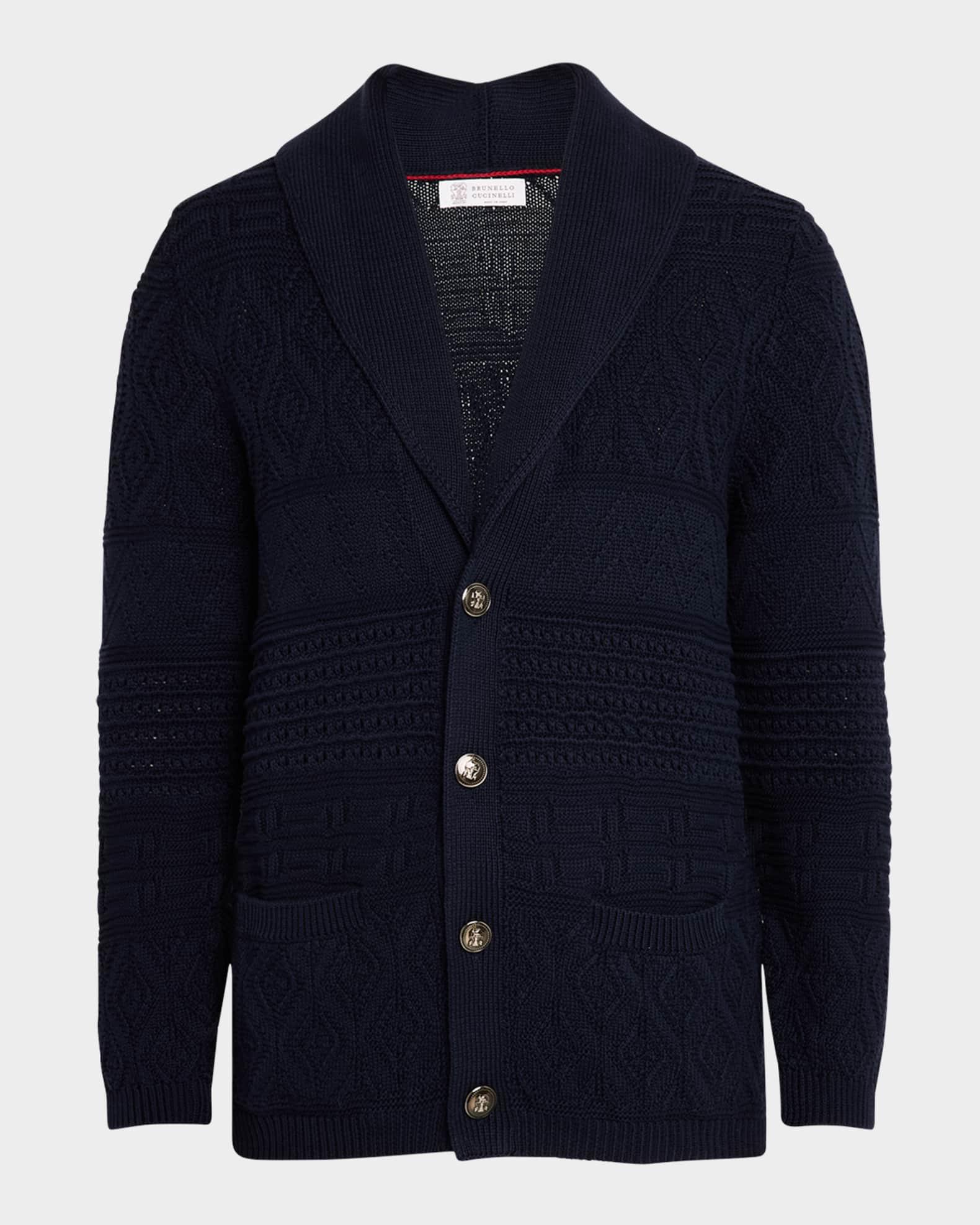 Men's Shawl Cable Knit Cardigan Product Image