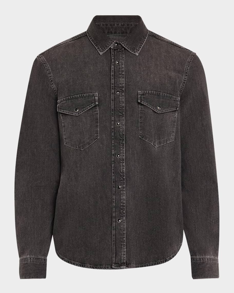 Men's Modern Denim Western Shirt Product Image
