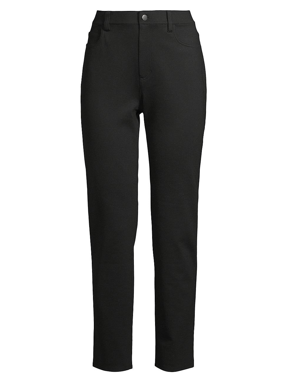 Eileen Fisher High Rise Slim Jeans in Black Product Image