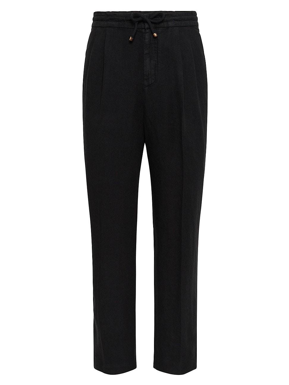 Mens Garment Dyed Leisure Fit Trousers Product Image