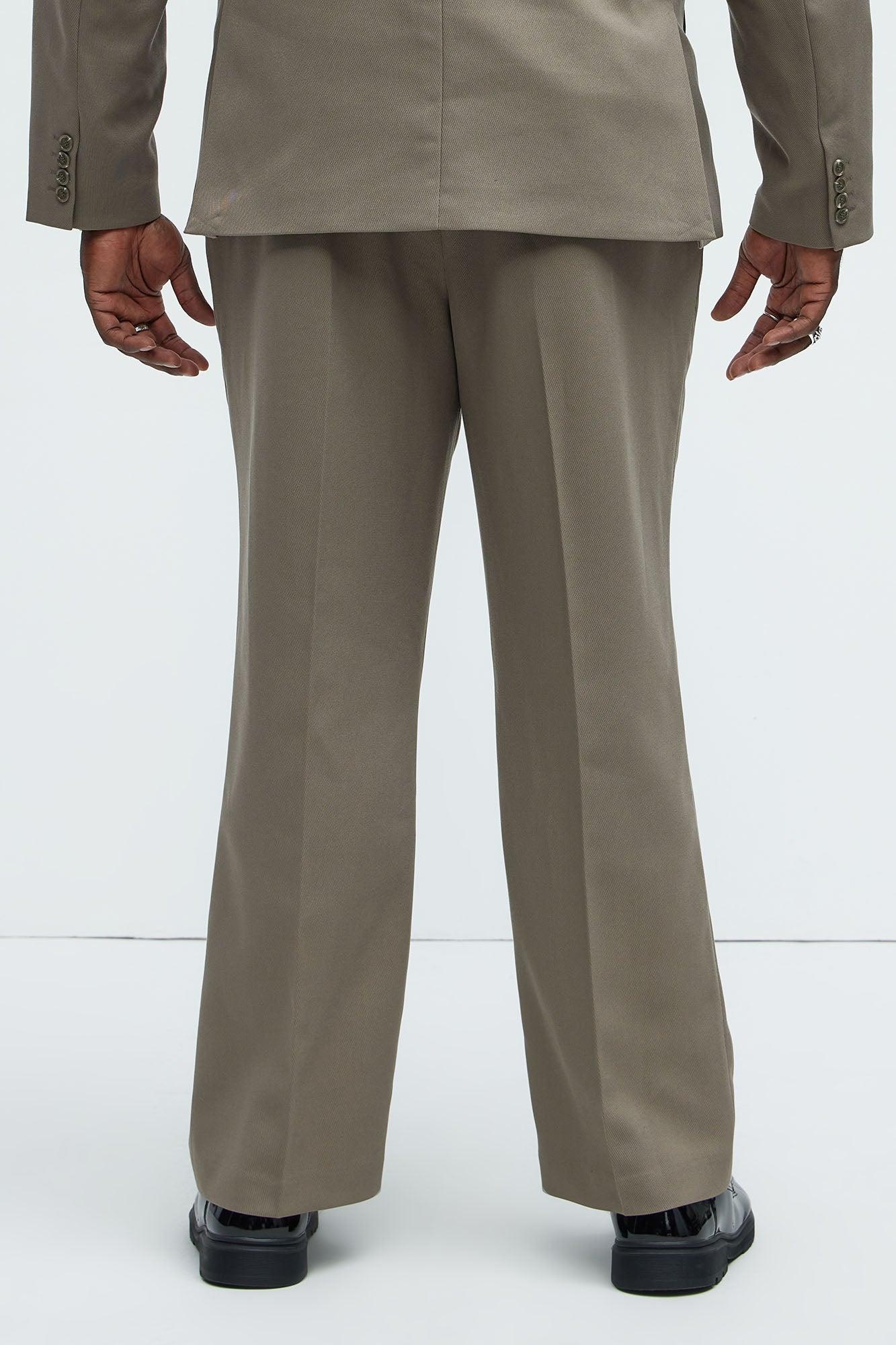Kevin Twill Textured Straight Trousers - Brown Product Image