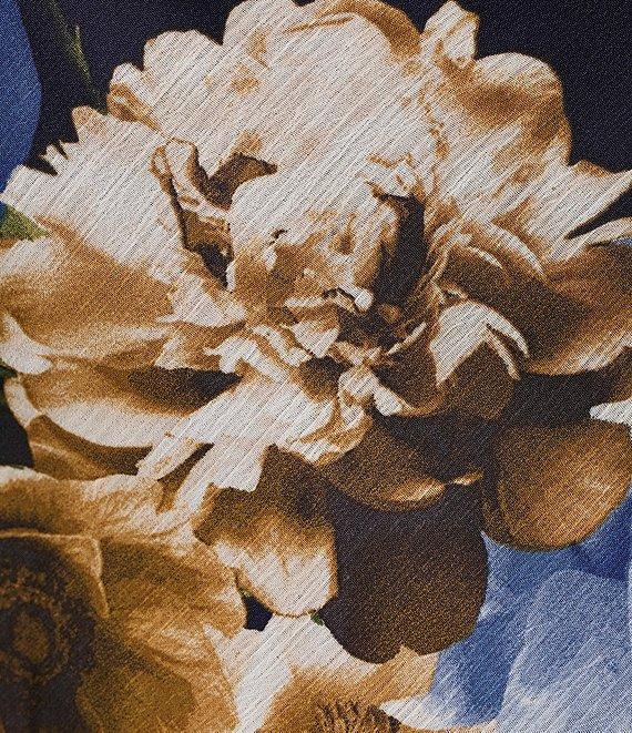 I.N. San Francisco Cowl Neck Cold Shoulder Floral Midi Slit Dress Product Image