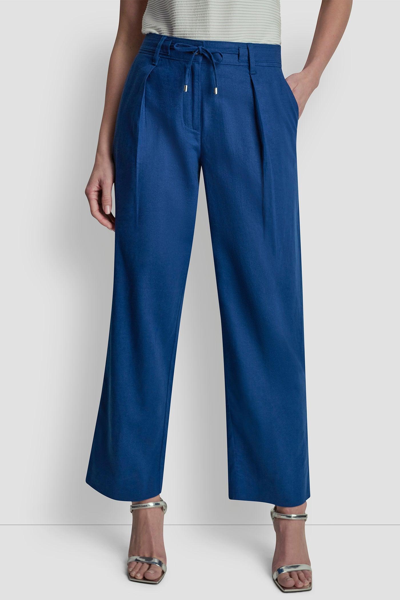 MID-RISE TIE WAIST PLEATED PANT Product Image