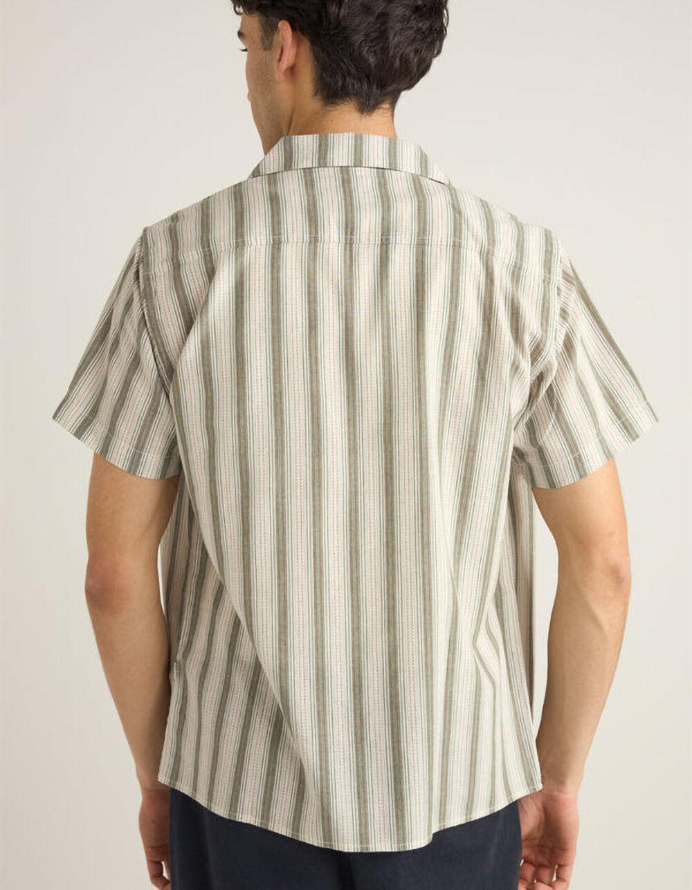 RHYTHM Vacation Stripe Mens Button Up Shirt - SAGE Product Image