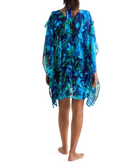 Mimi Flamingo Saltwater Tie Dye Breeze Poncho Swim Cover-Up Product Image