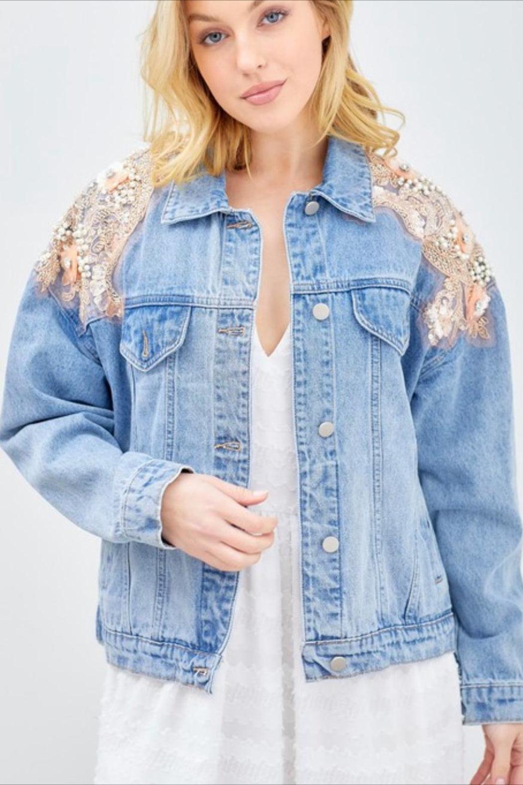 Embellished Denim Jacket Product Image
