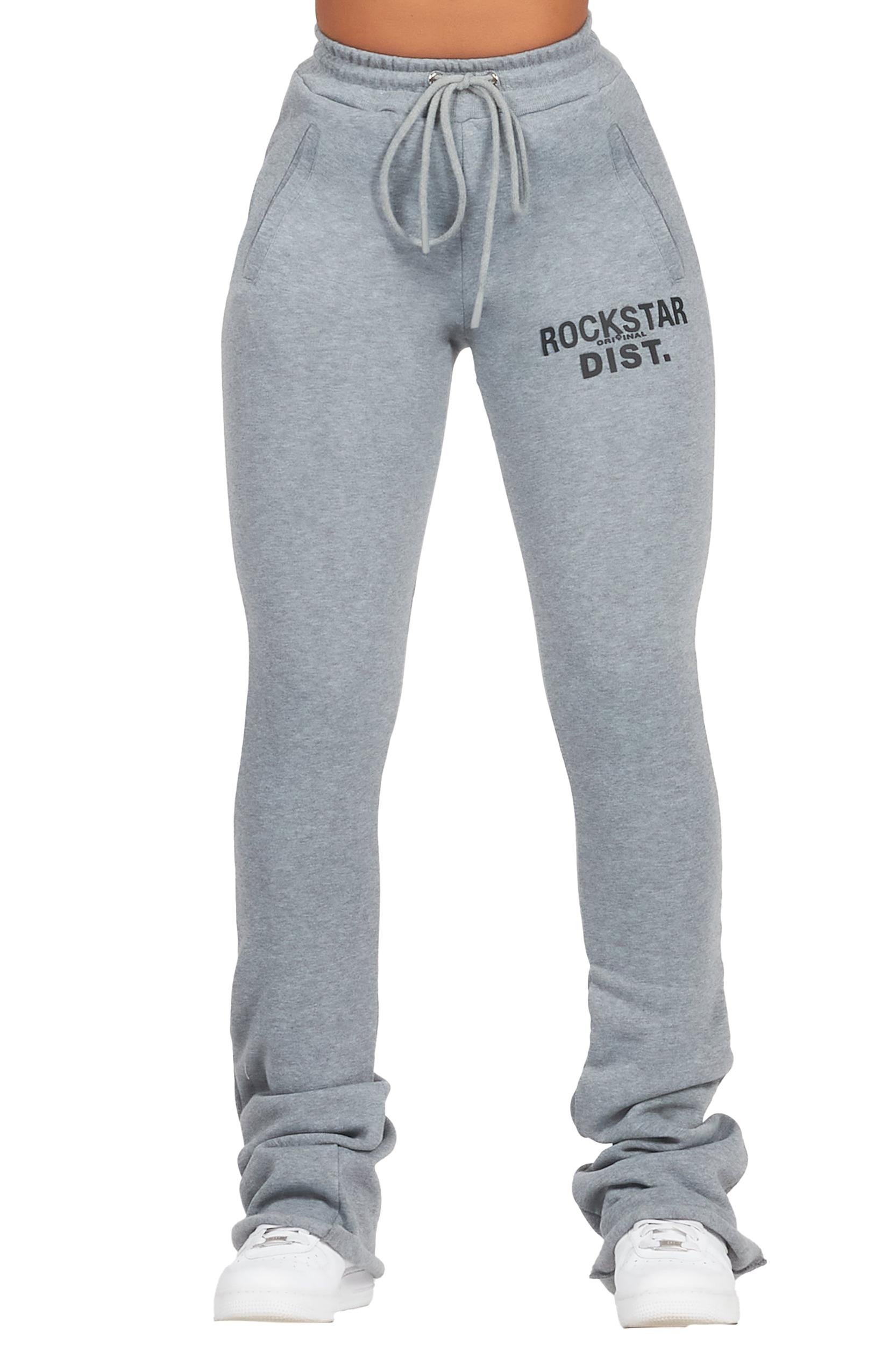 Juliana Heather Grey Super Stacked Track Pant Female Product Image
