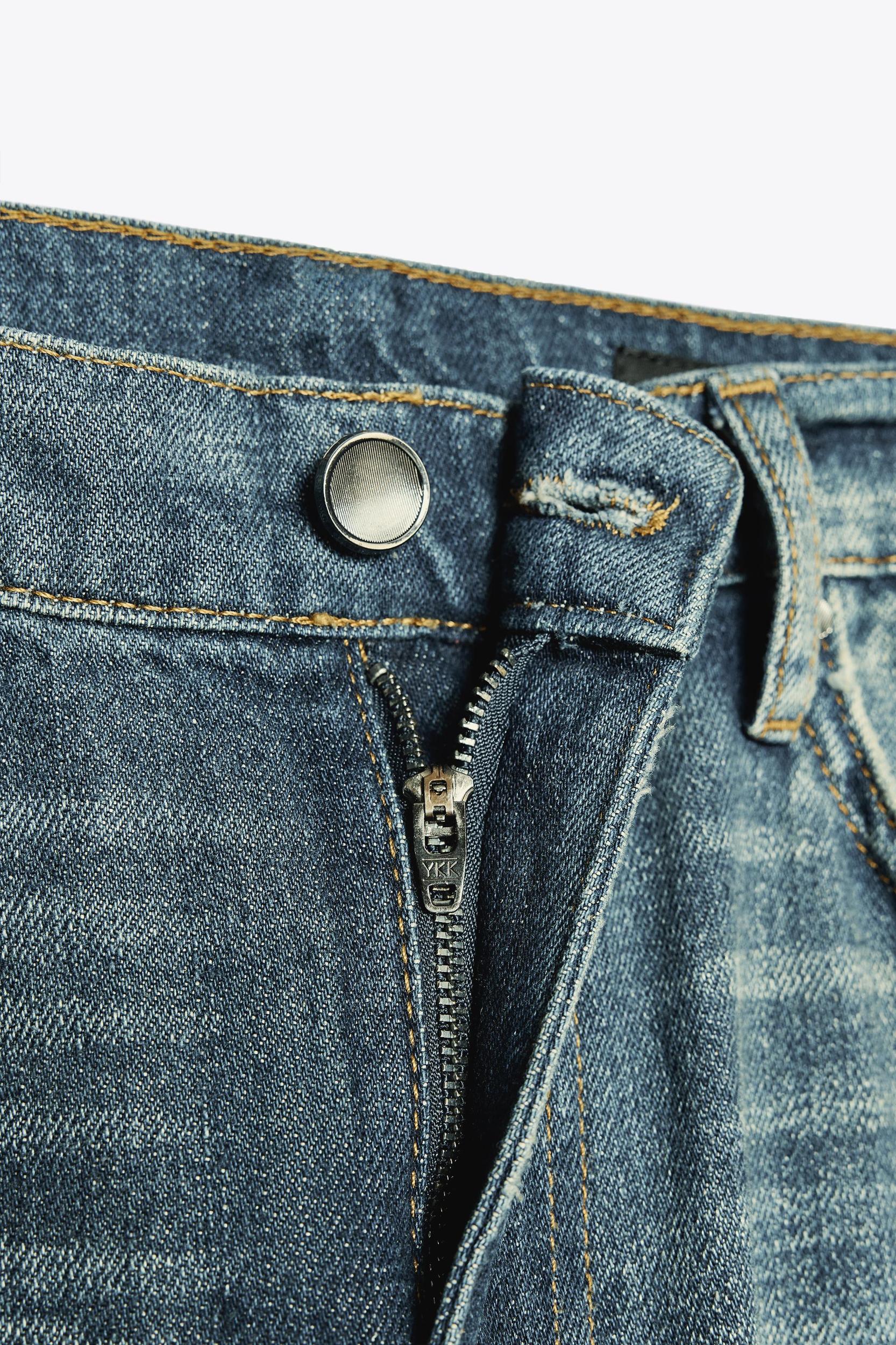 ZW COLLECTION LOW RISE STRAIGHT CROPPED JEANS Product Image