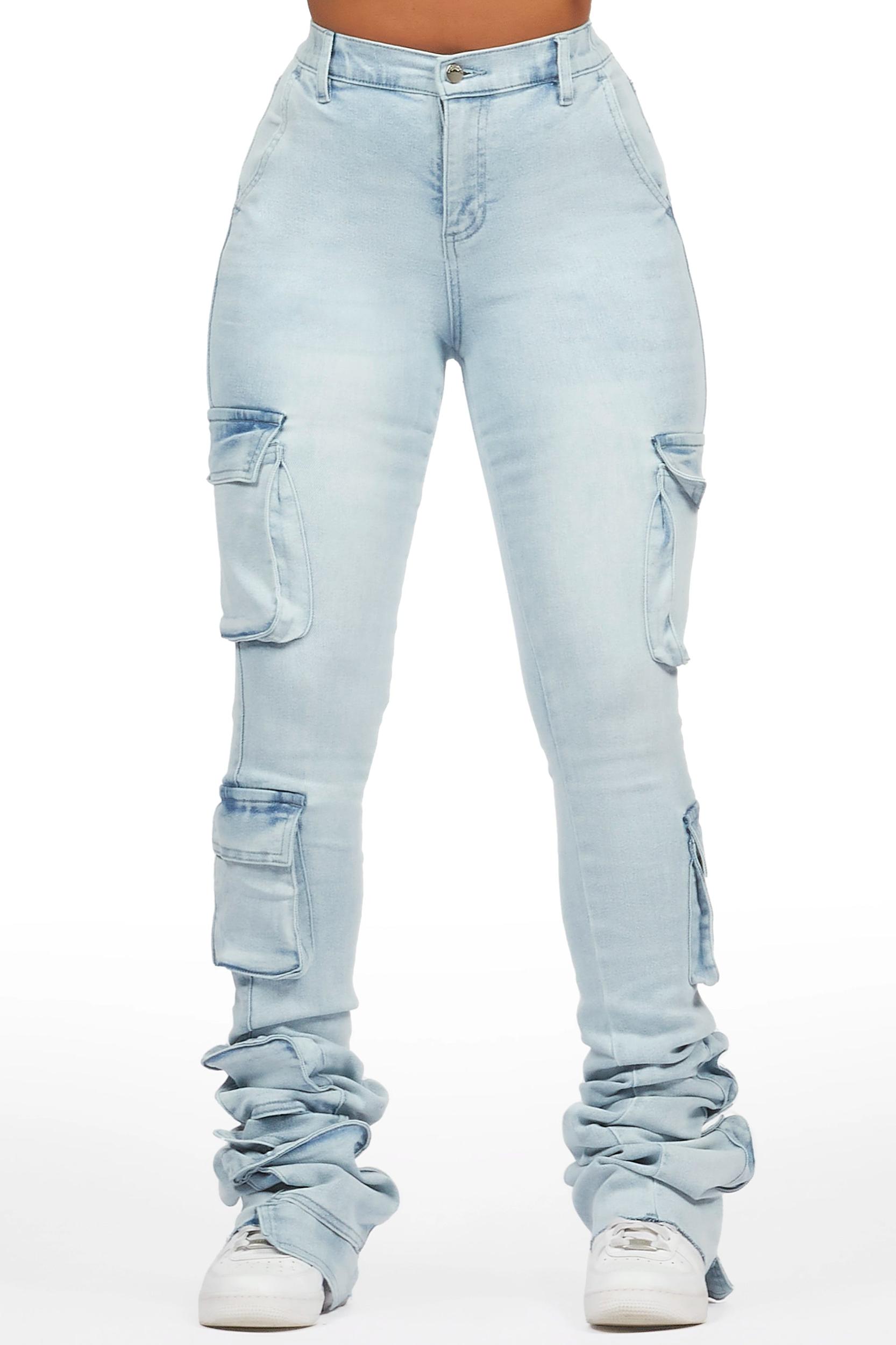 Phoebe Light Wash Super Stacked Jean Female Product Image