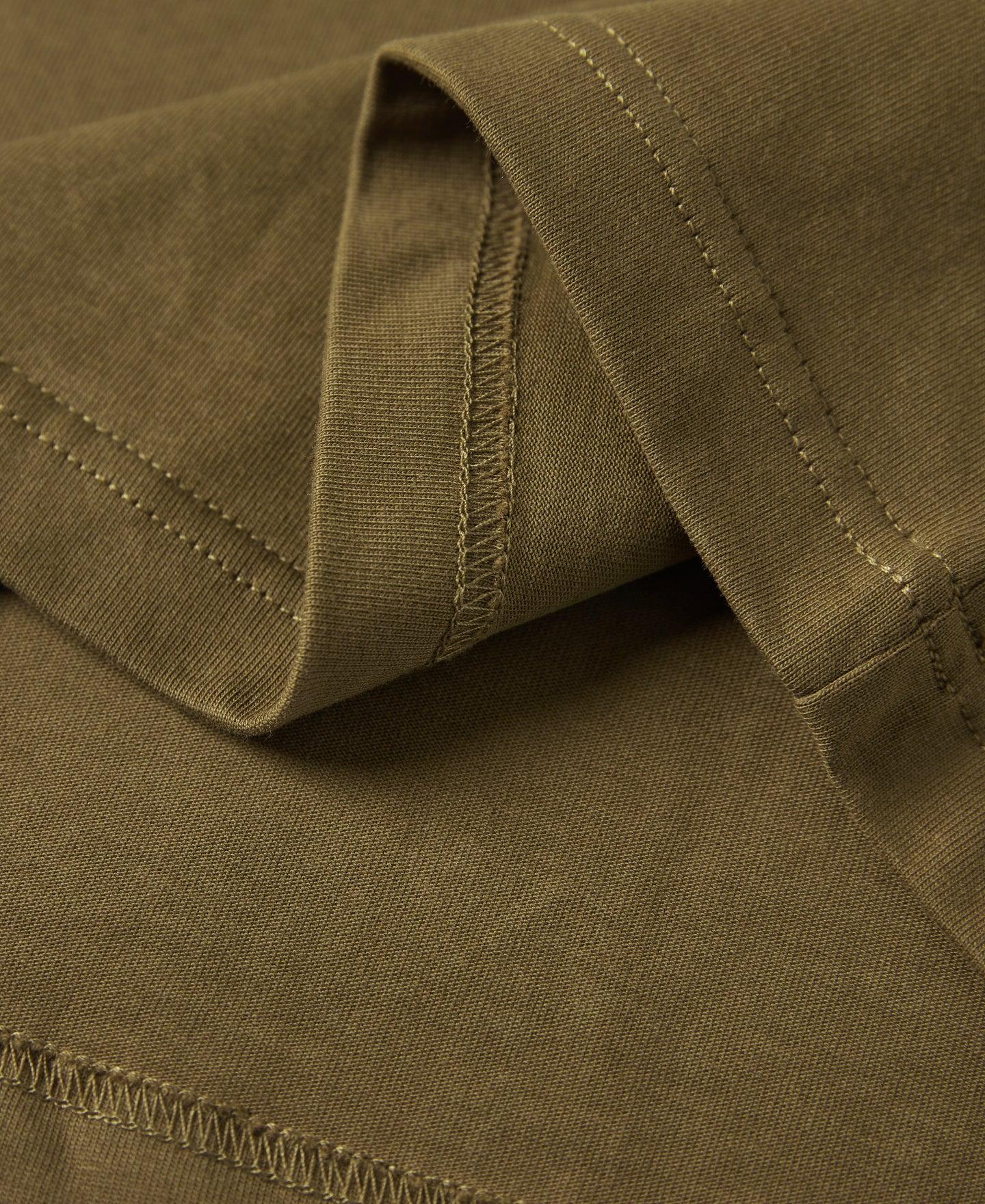 Vintage Short Sleeve Henley T-Shirt - Olive Product Image