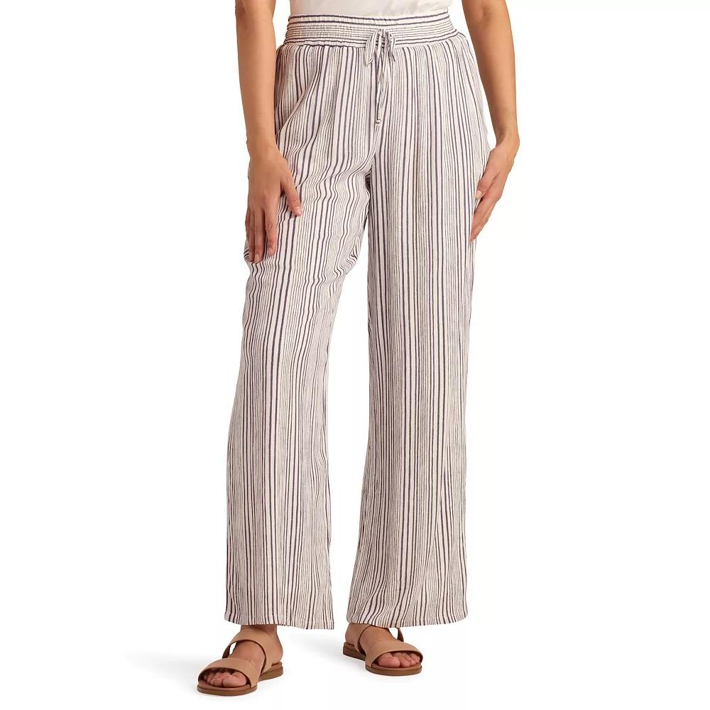 Womens AB Studio Pull-On Elastic Waist Pants Blue Stripe Product Image