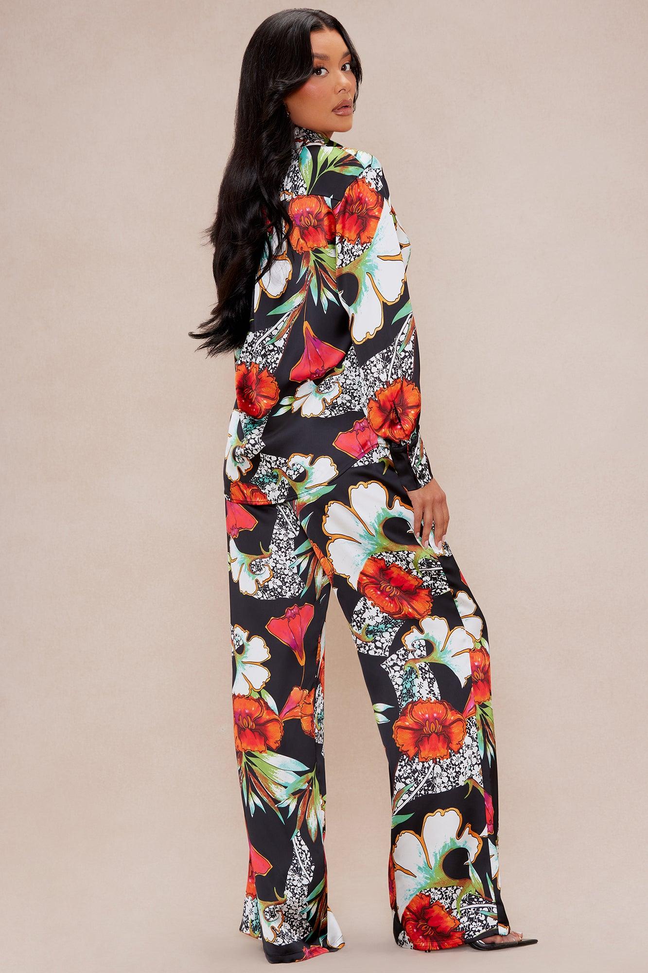 Amiri Satin Pant Set - Black/combo Product Image