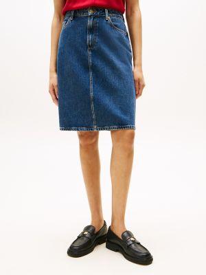 Straight Fit Denim Skirt Product Image
