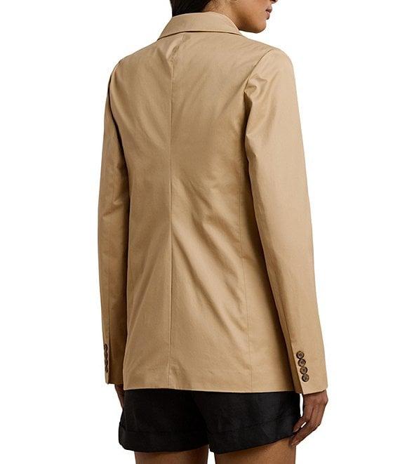 Lauren Ralph Lauren Double-Breasted Cotton Twill Blazer Product Image