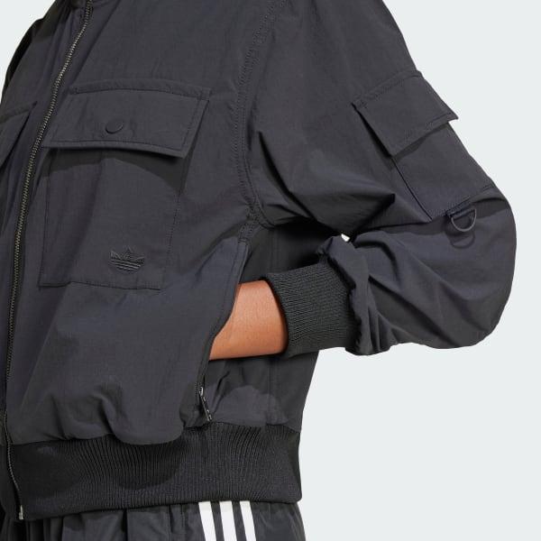 adidas Premium Essentials Jacket Woven Shadow Olive XL Womens Product Image
