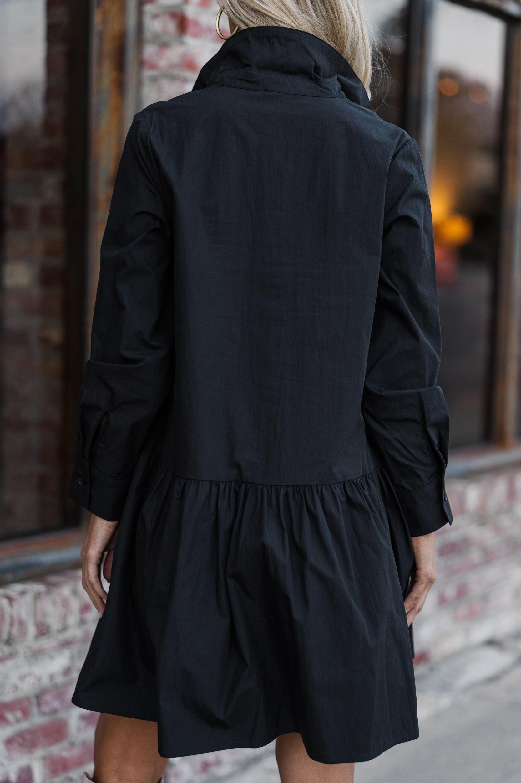 Magic Moment Black Drop Waist Dress Female Product Image