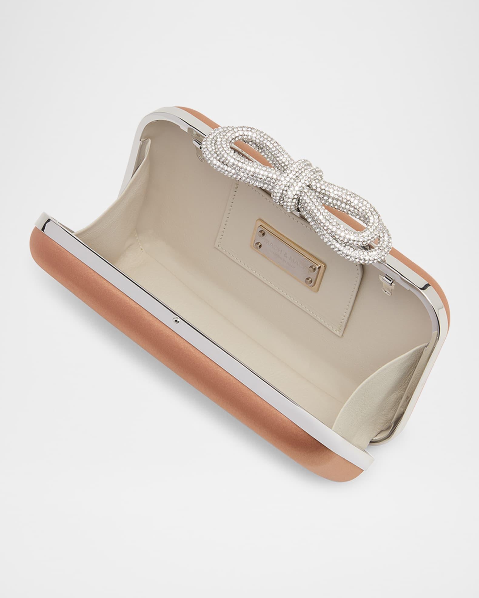 Double Bow Satin Clutch Bag Product Image