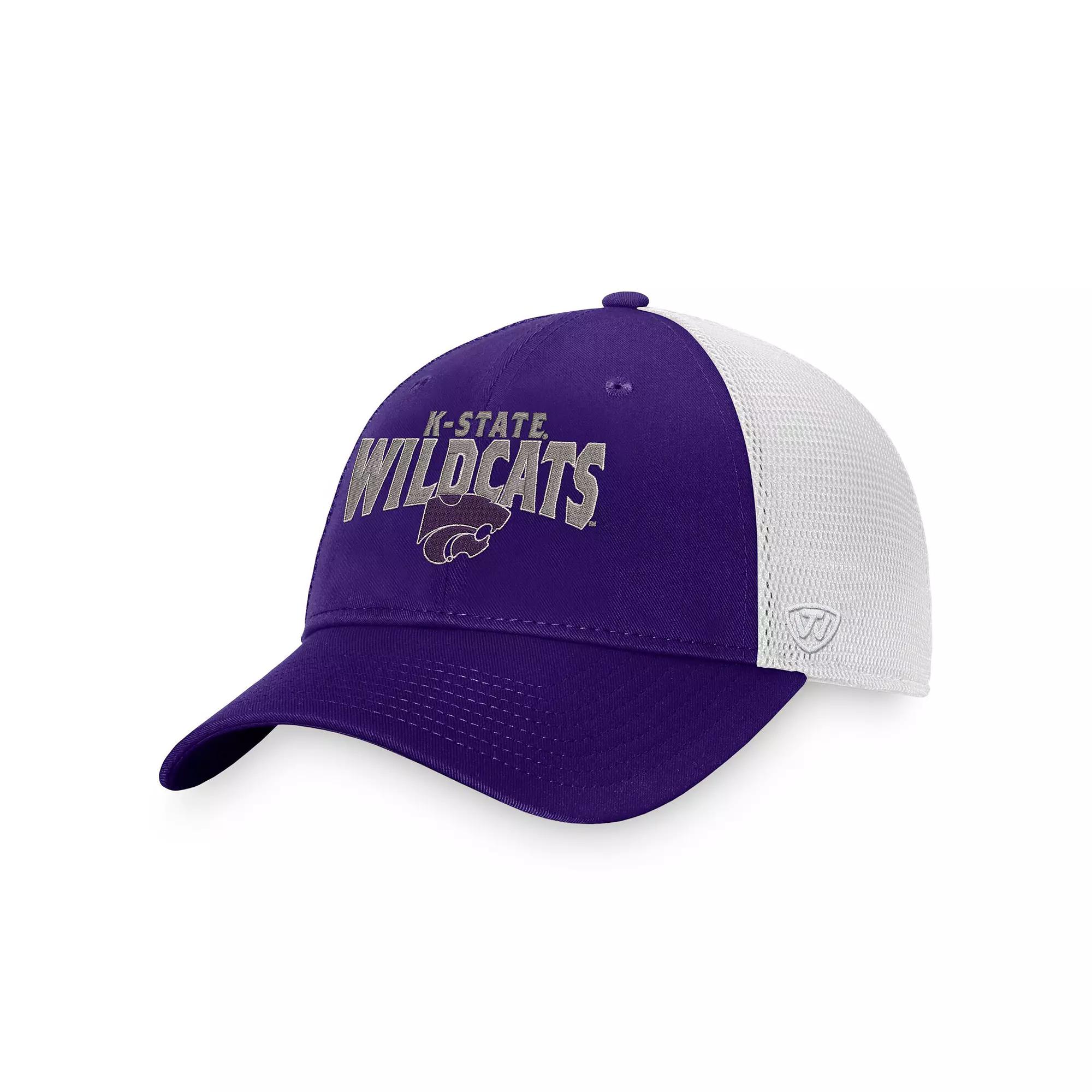 Men's Top of the World Purple/White Kansas State Wildcats Breakout Trucker Snapback Hat Product Image