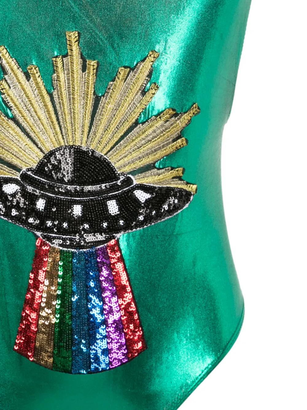 Carnaval/Festival sequin-embellished metallic one-piece Product Image