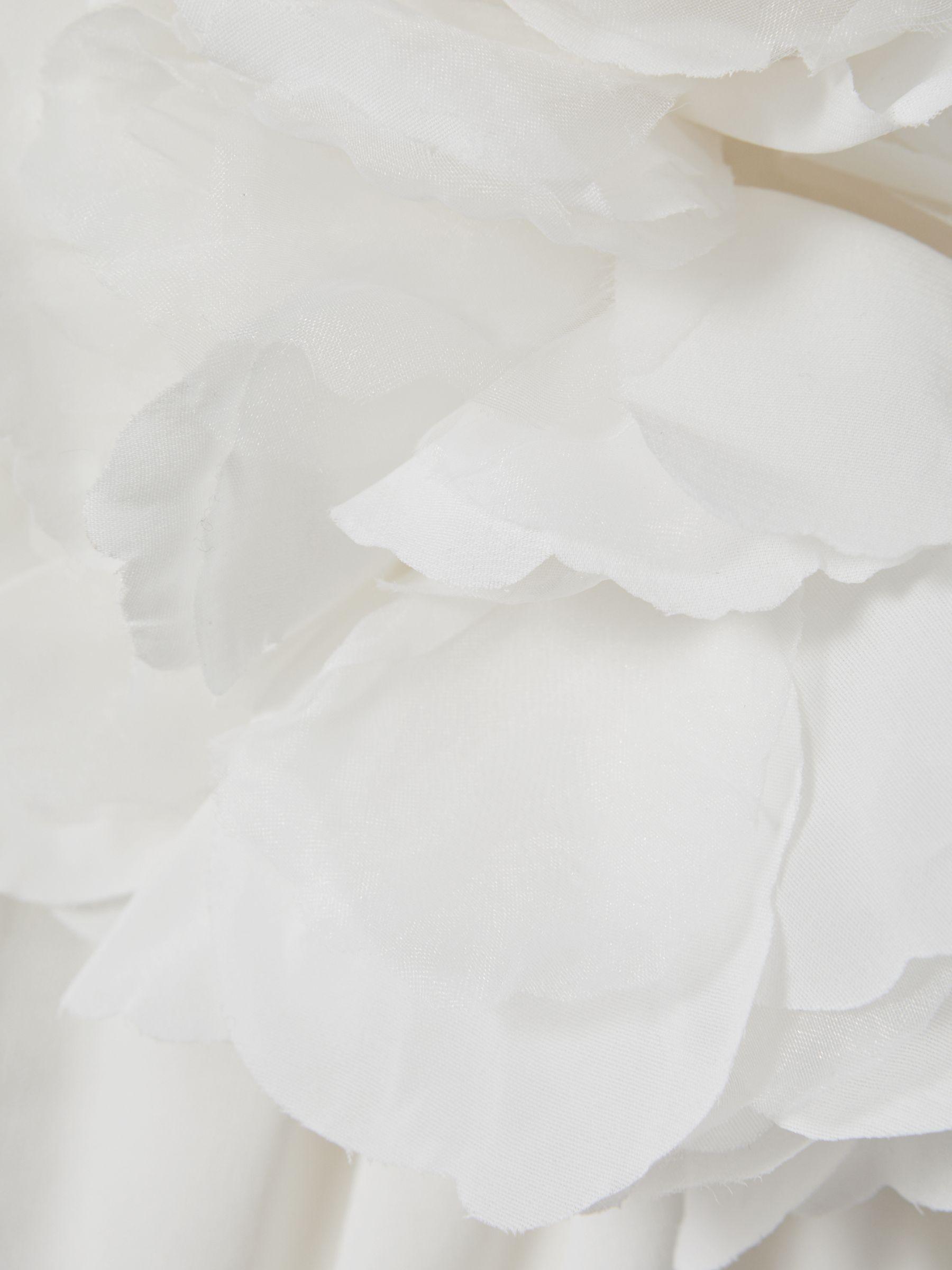 Halston One-Shoulder Ruffle Mini Dress in White Product Image