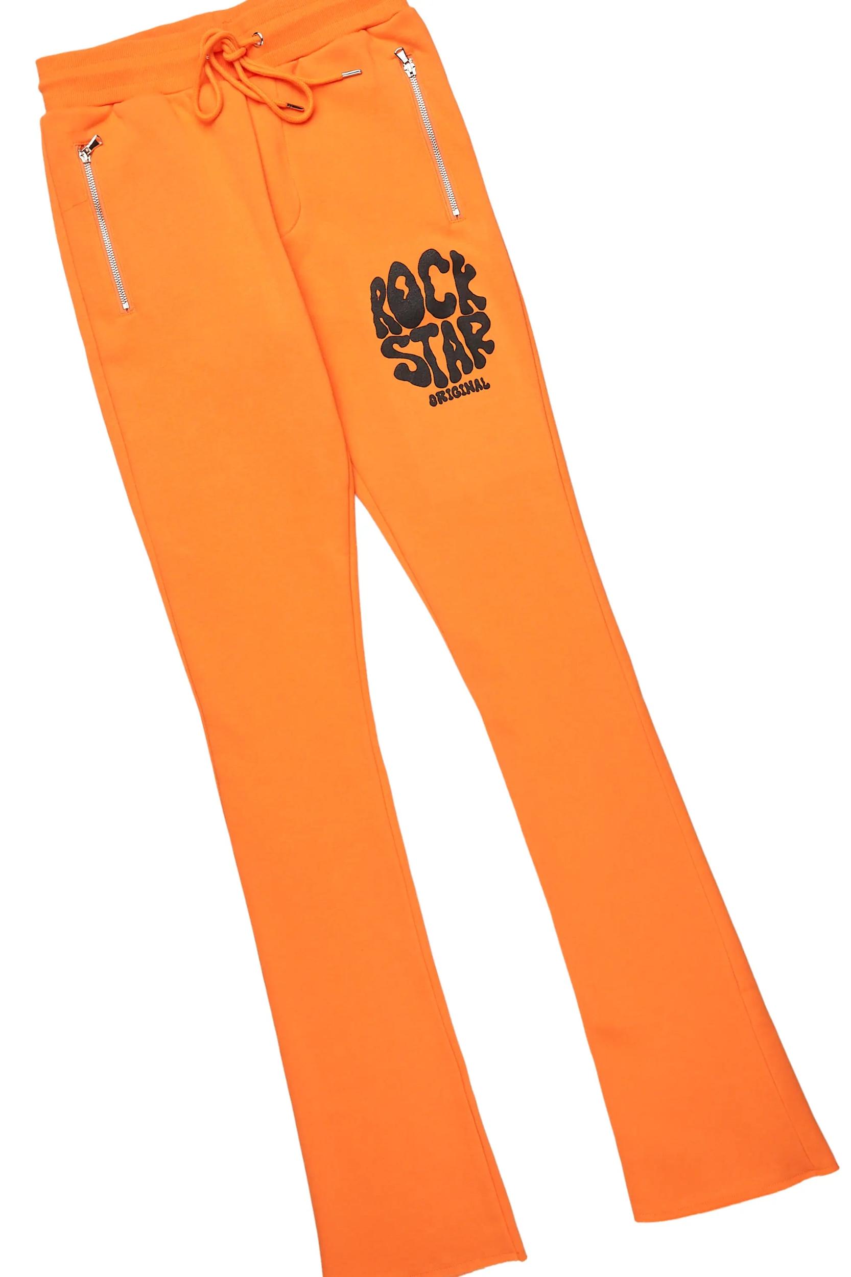 Warblen Orange T-Shirt/Stacked Flare Pant Set Male Product Image