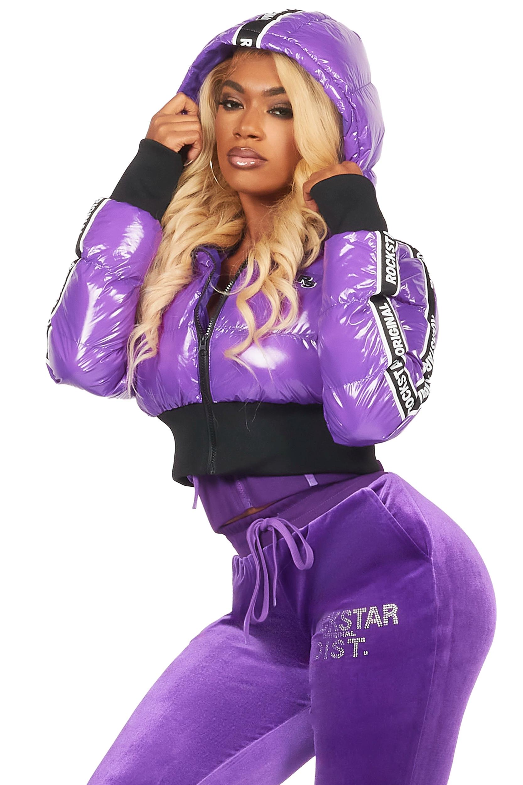 Jackey Purple 2.0 Crop Puffer Jacket Female Product Image