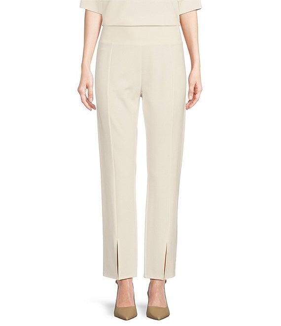 Jude Connally Martina Ponte Knit Wide Leg Split Front Hem Pull-On Pants Product Image
