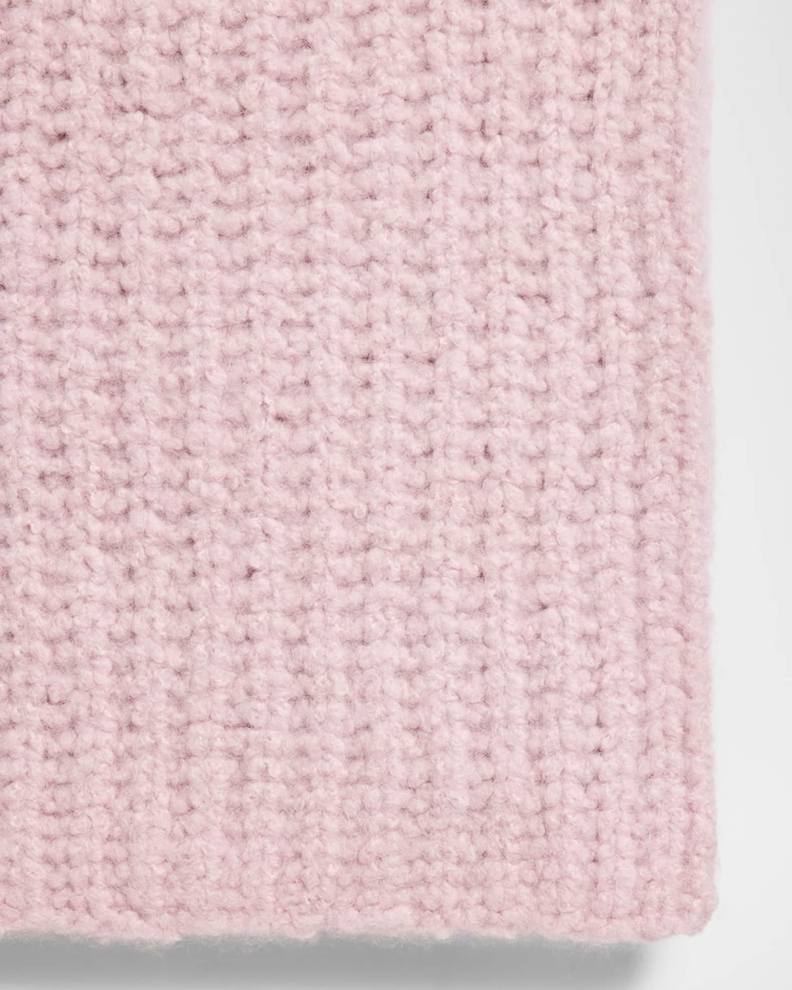 Cashmere Blend Boucle Knitted Scarf Product Image