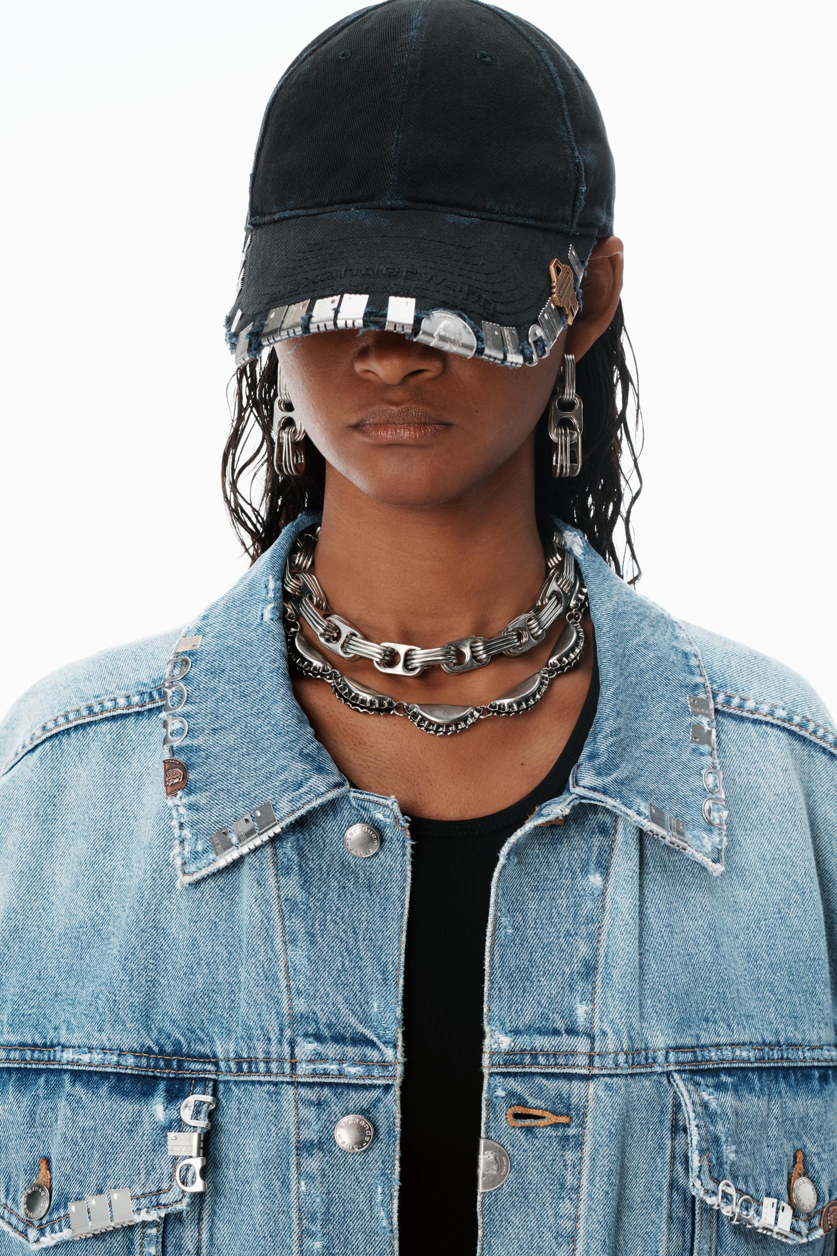 Blue Oversized Trucker Jacket  Product Image