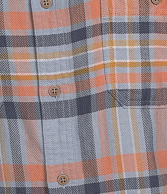 Rowm Long Sleeve Medium Plaid Slub Button Front Woven Shirt Product Image