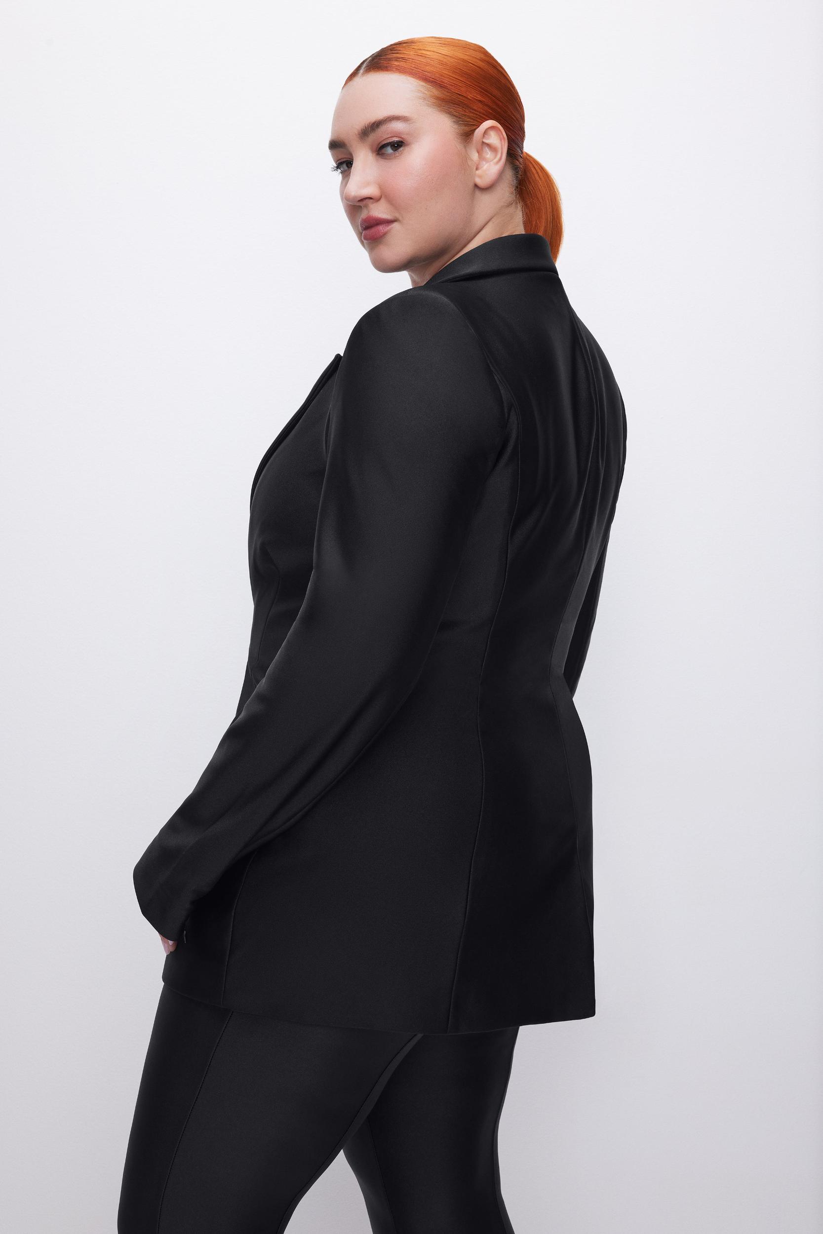 COMPRESSION SHINE SCULPTED BLAZER | BLACK001 Product Image