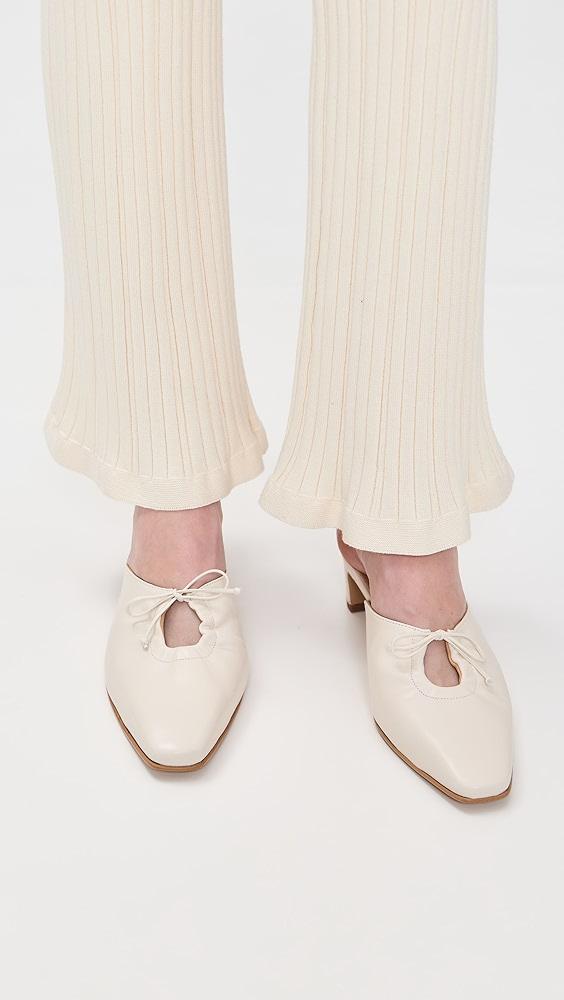 ALOHAS Amar Cream Leather Mules | Shopbop Product Image