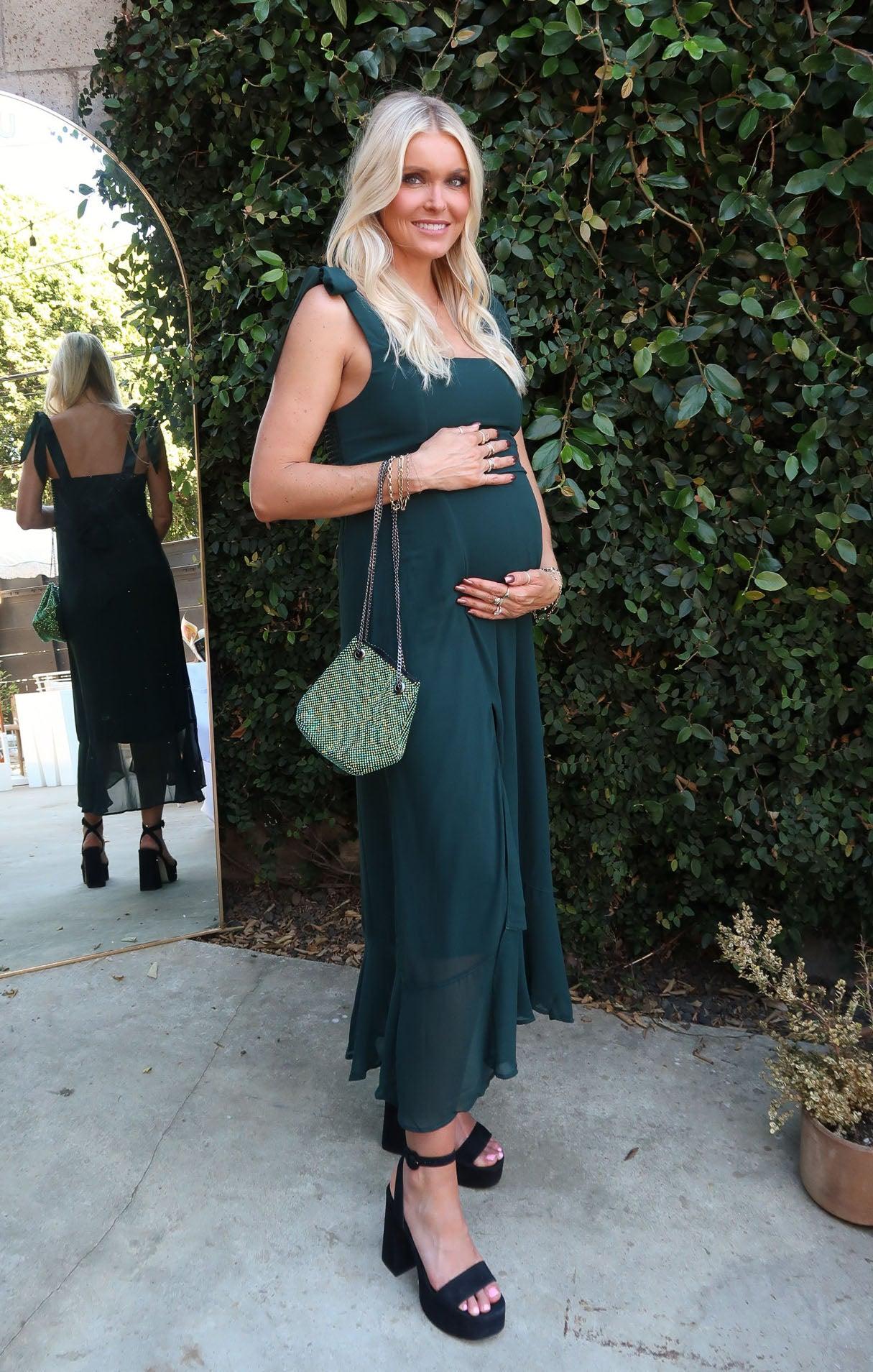 Claire Midi Dress ~ Emerald Chiffon Product Image