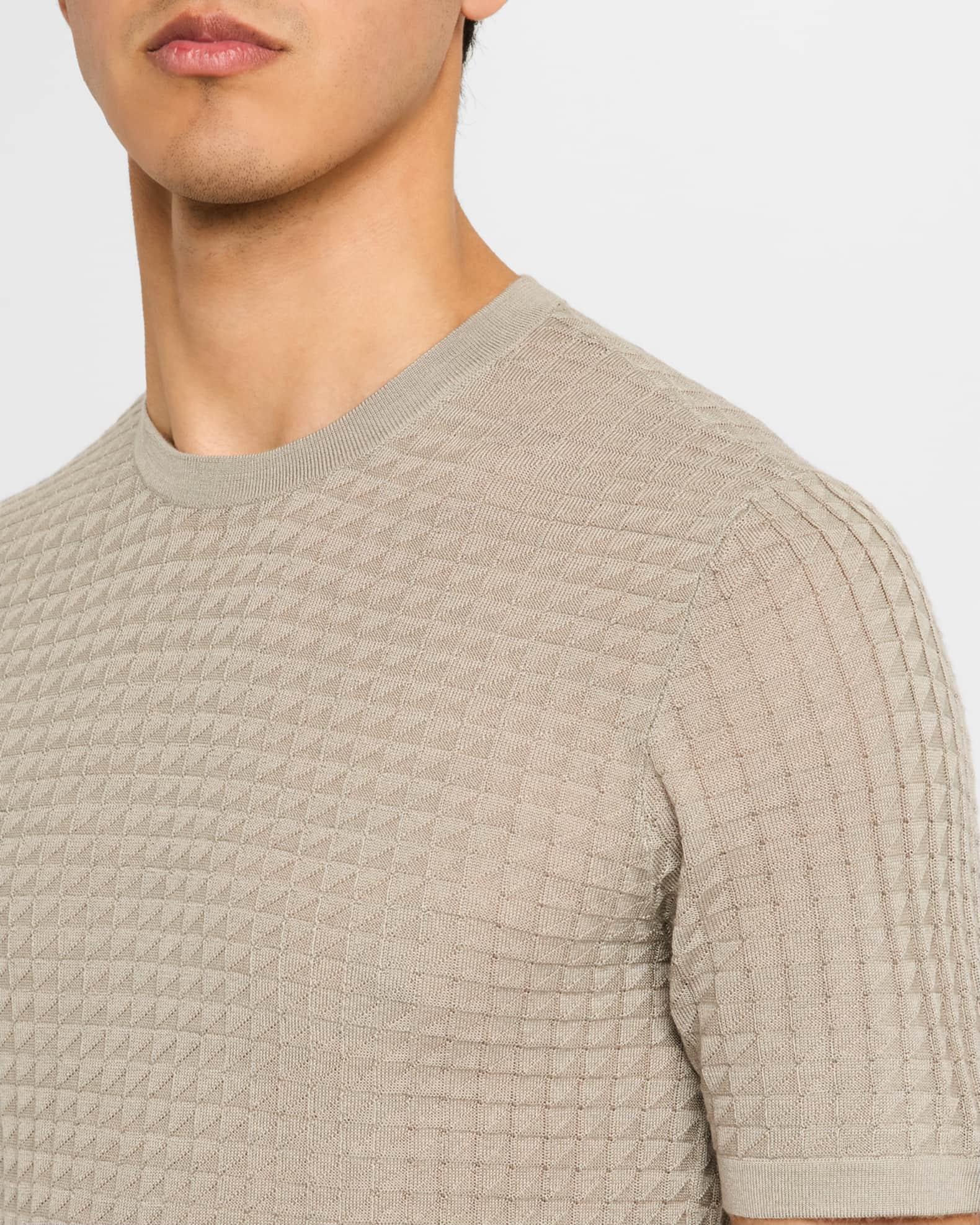 Men's Box-Pattern Crewneck T-Shirt Product Image