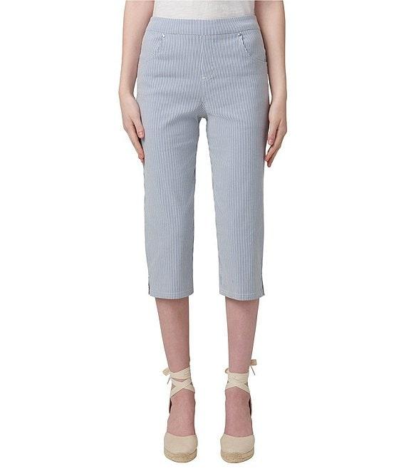 HUE Spring Stripe Pedal Pusher Capri Leggings Product Image