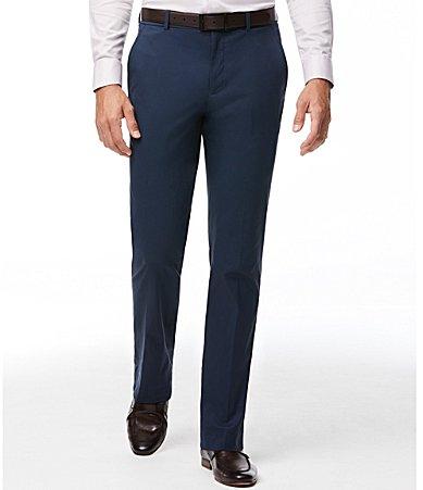 Perry Ellis Premium Stretch Modern Fit Flat Front Dress Pants Product Image