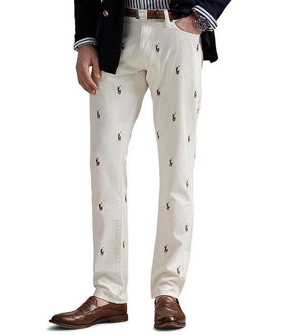 Polo Ralph Lauren Sullivan Slim Fit Allover Polo Pony Jeans Product Image