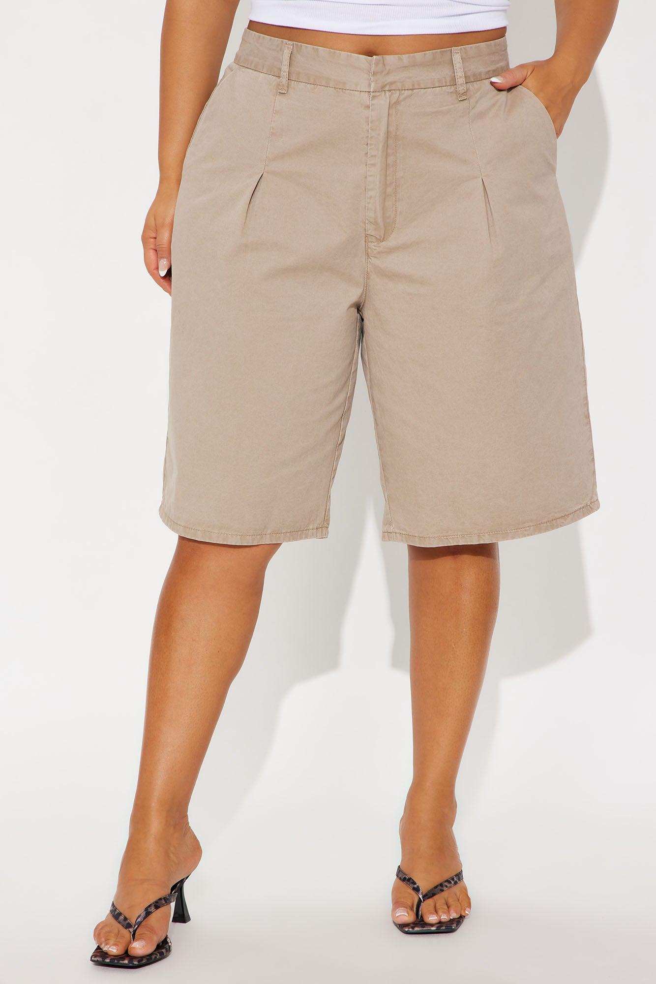 Arden Bermuda Trouser Short - Khaki Female Product Image