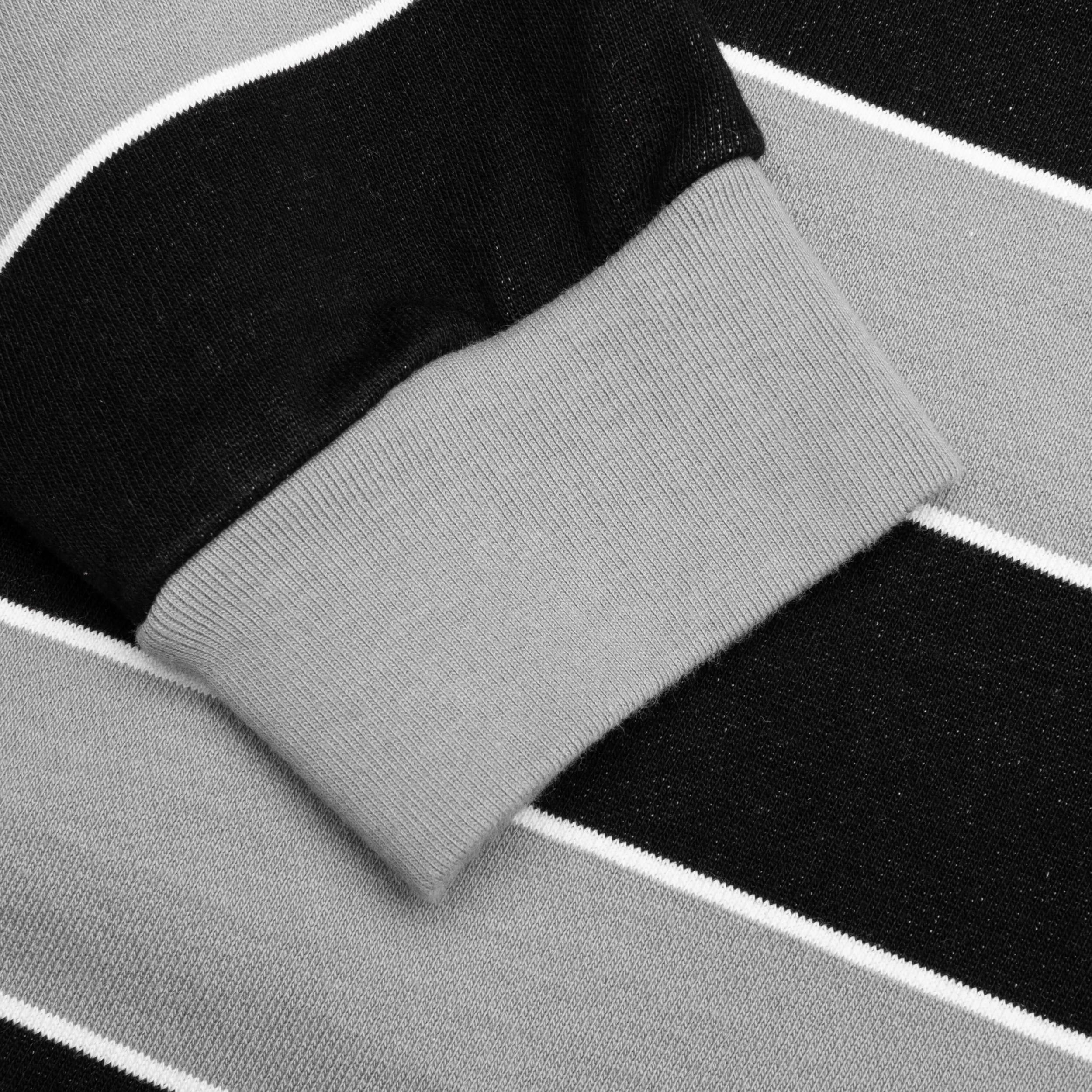 Striped Mending Logo Sweatshirt - Black Male Product Image