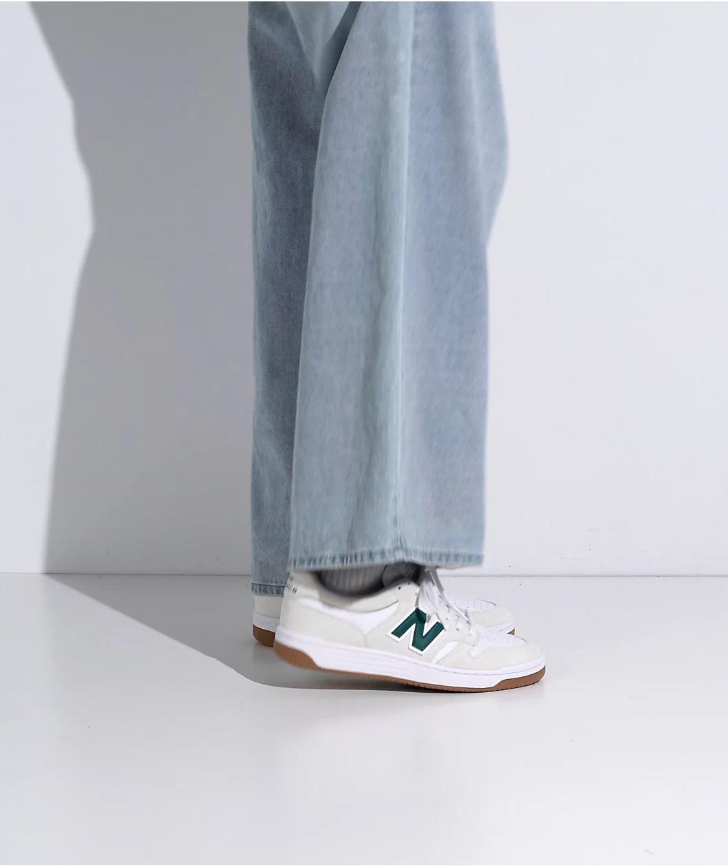 New Balance Numeric 480 Sea Salt & Vintage Teal Skate Shoes Product Image